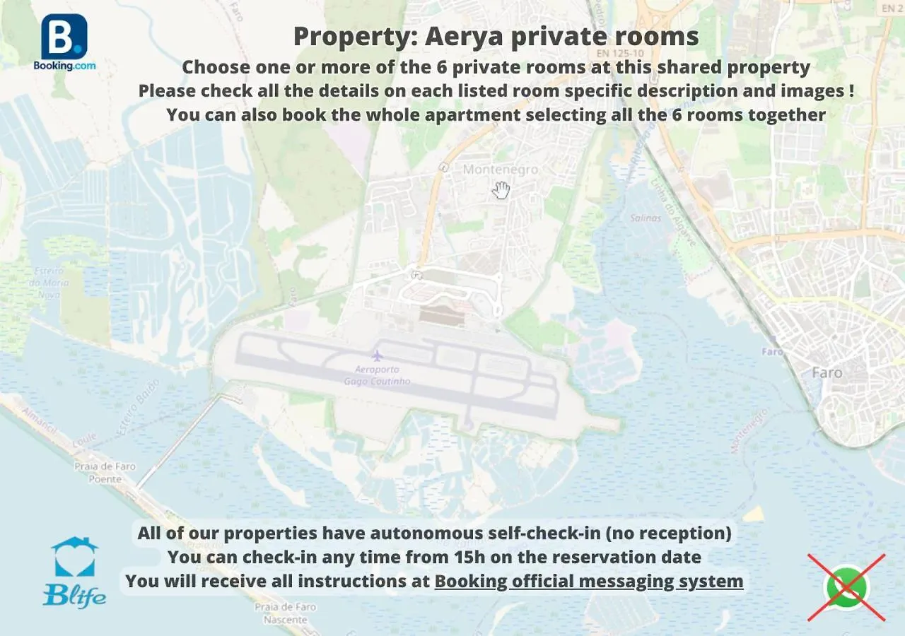 Blife Aerya Private Rooms - Airport Stay Faro Portugal